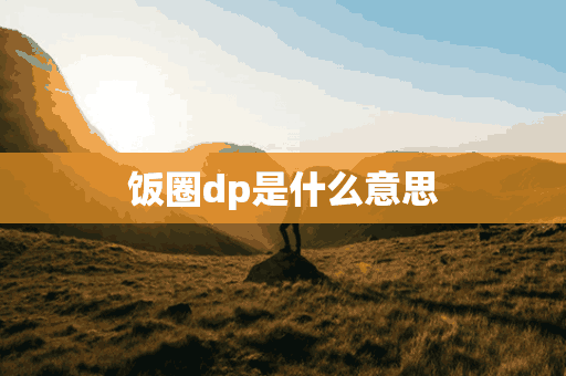 饭圈dp是什么意思(饭圈dp是什么意思的缩写)